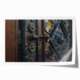 Extra large rolled print of a detailed floral design in soft pastel shades, suitable for dining room or bathroom wall art.