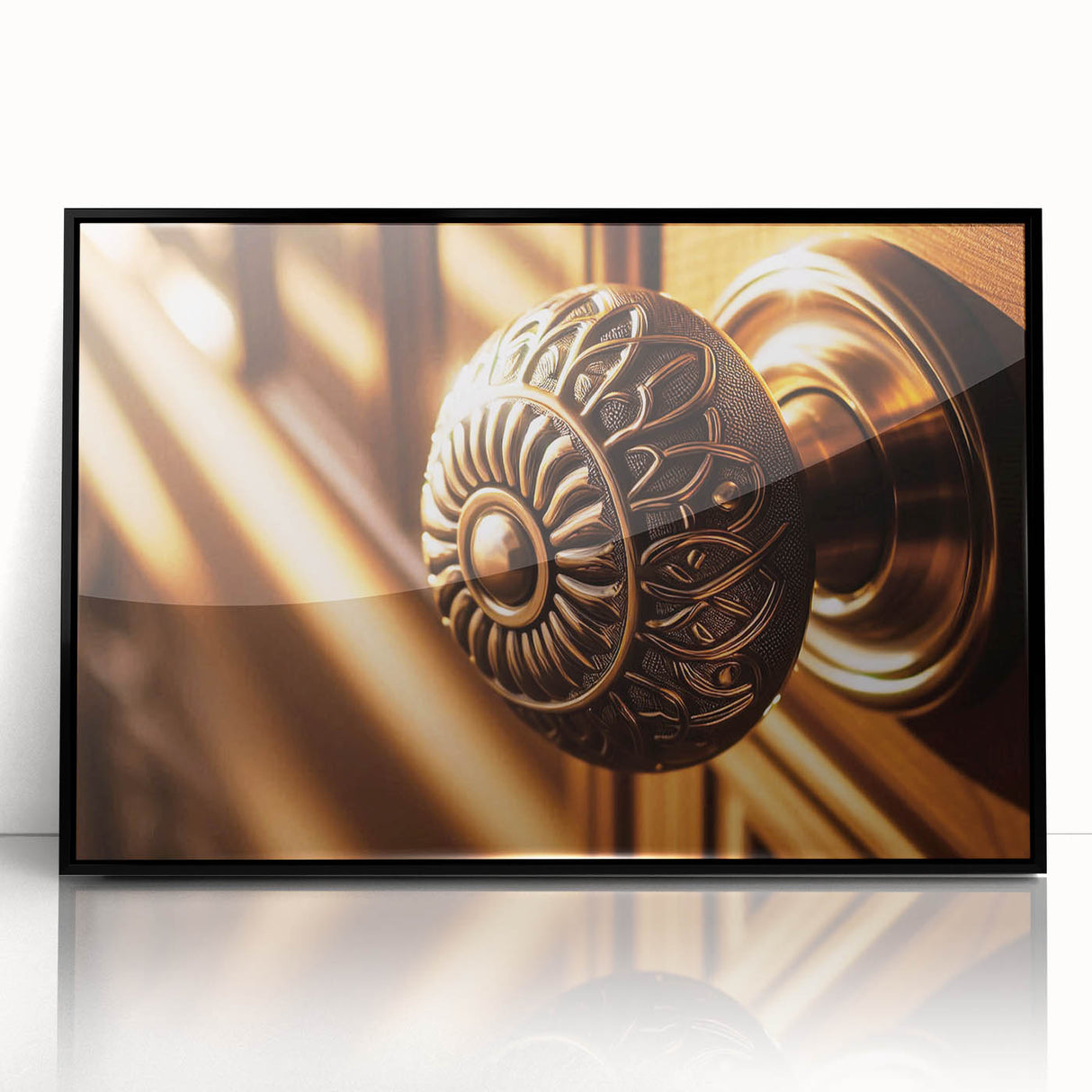 Large abstract wall art in black and white tones, framed acrylic, ideal for modern art wall decor in living spaces.