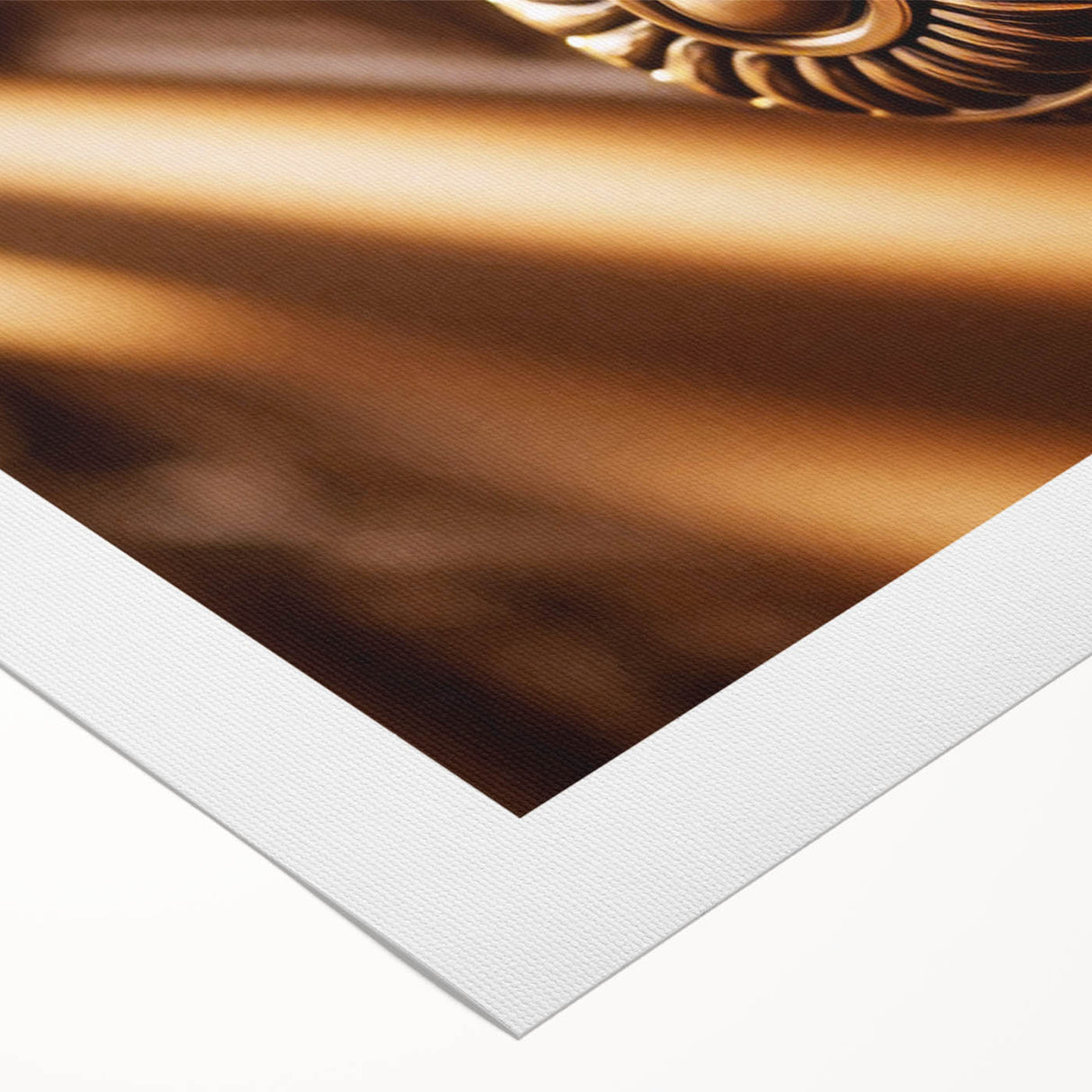 Art deco poster featuring geometric shapes and metallic colors on a rolled canvas, suitable for dining room walls.