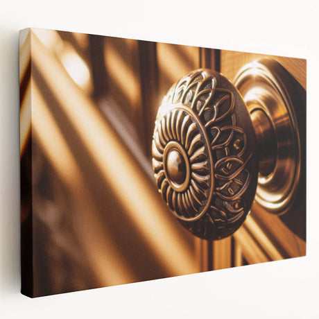 Large canvas print of intricate architectural design in monochrome, ideal for kitchen wall art.
