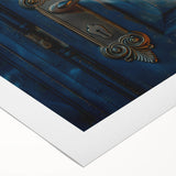 Art deco poster featuring a monochrome architectural design on rolled canvas, suitable for dining room walls.