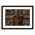 Extra large abstract art print featuring vibrant, colorful textured patterns on a black framed canvas.
