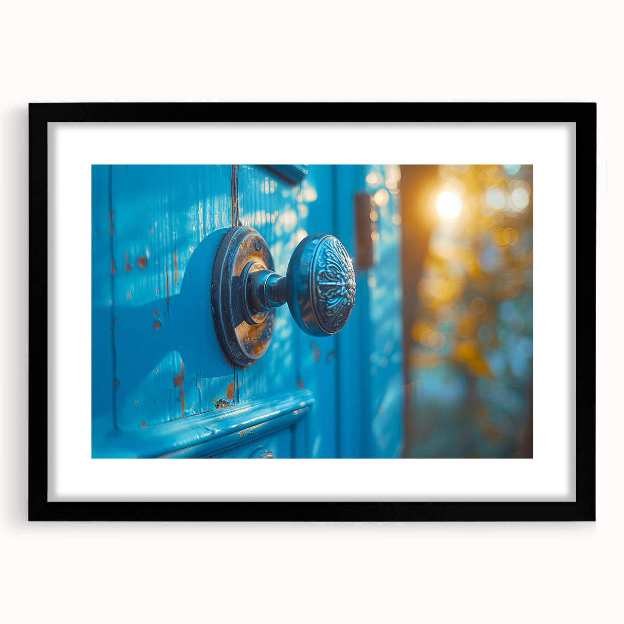 Extra large abstract art print featuring a colorful, textured design on a black framed canvas, ideal for living room decor.