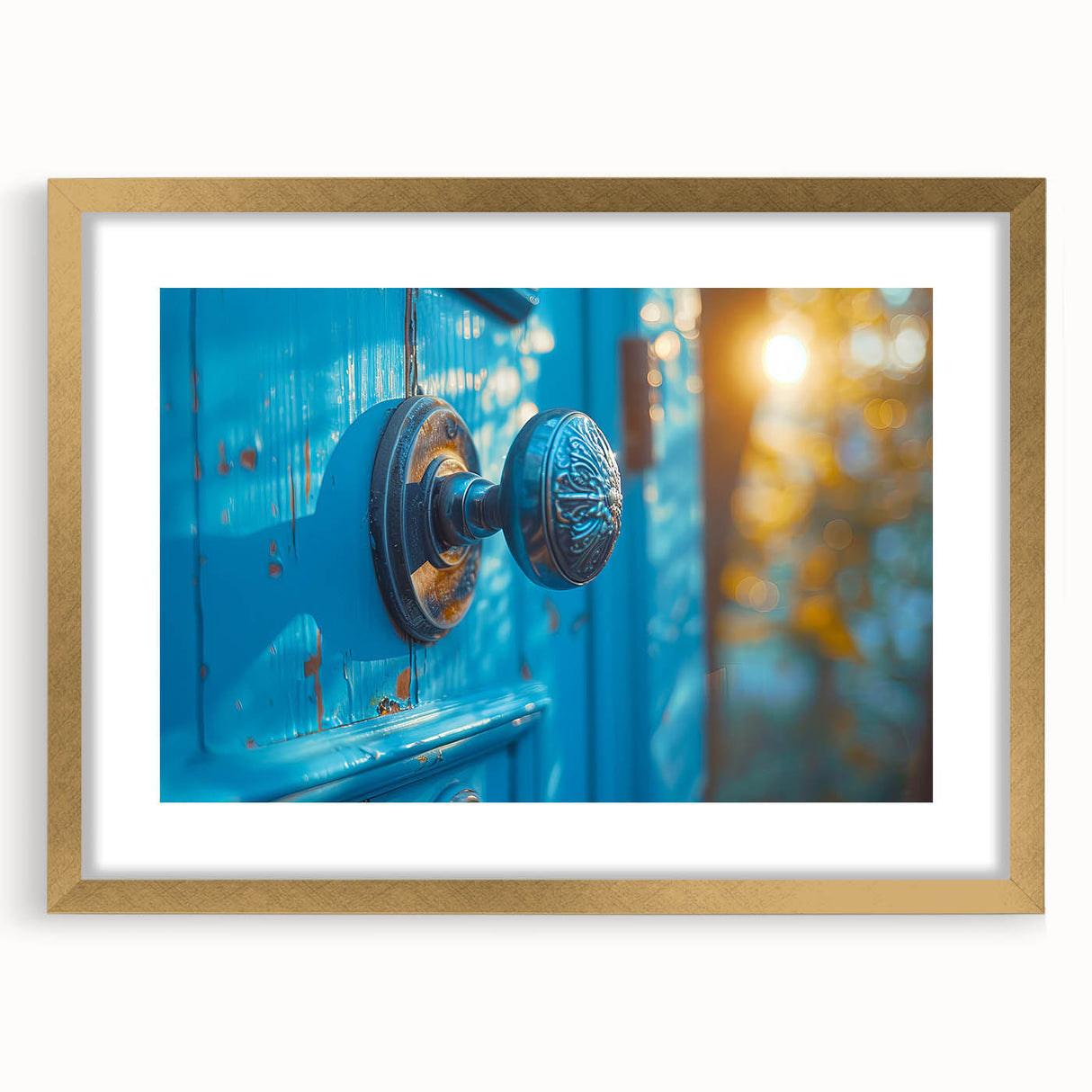 Textured abstract art print in gold and black hues on a framed canvas, suitable for enhancing bedroom decor.