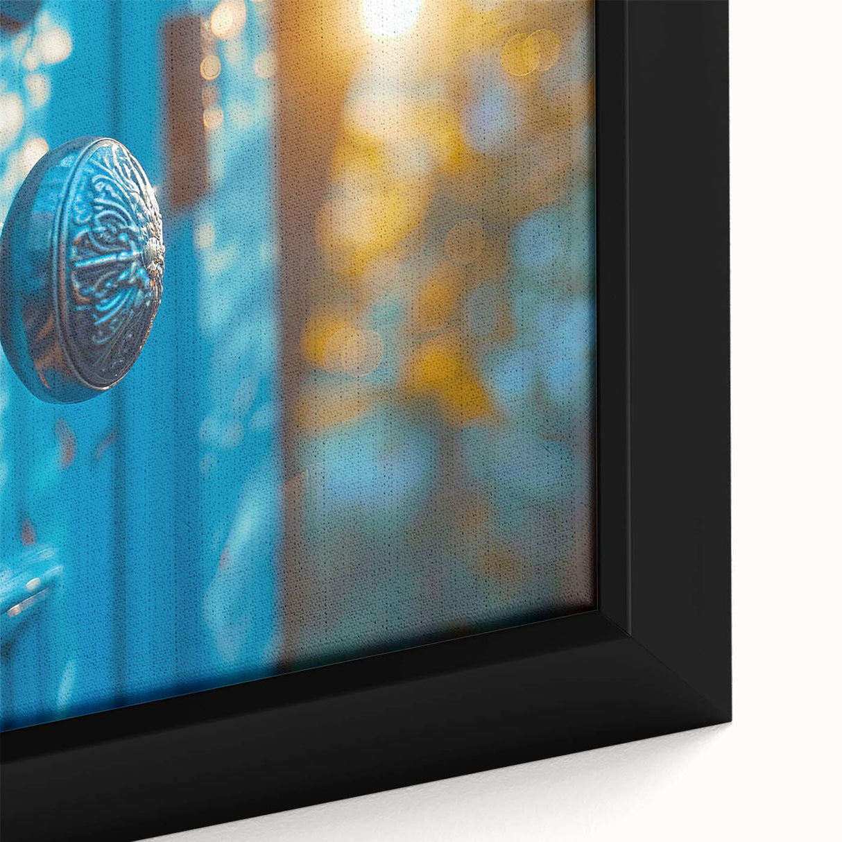 Extra large black wall art on canvas featuring a textured, colorful abstract design, ideal for living room decor.