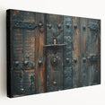 Large canvas print featuring a detailed architectural blueprint, ideal for kitchen wall art.