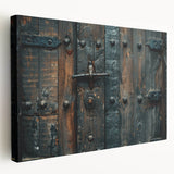 Large canvas print featuring a detailed architectural blueprint, ideal for kitchen wall art.