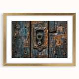 Textured abstract art print in gold and beige tones on a framed canvas, suitable for bedroom decor.