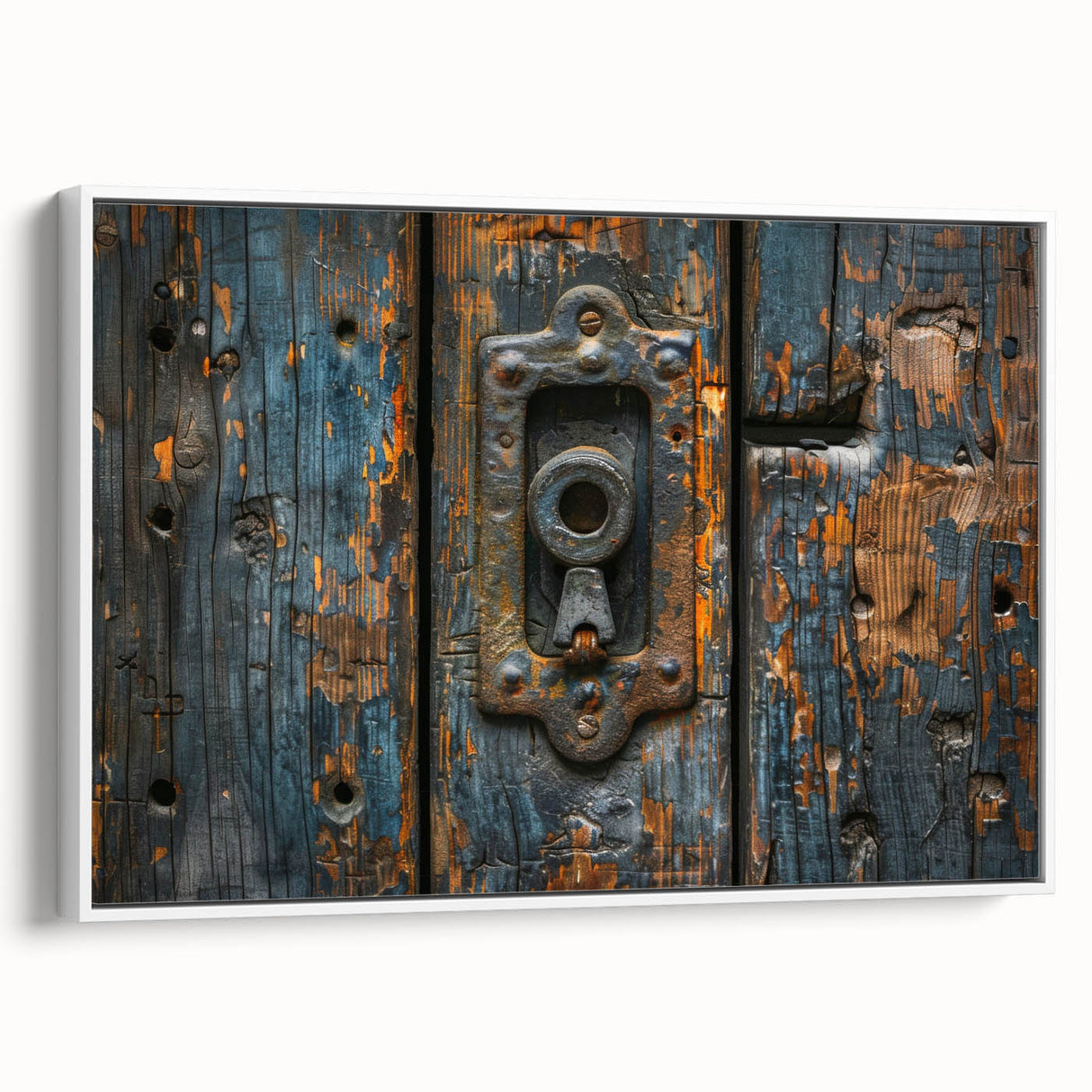 Framed canvas featuring a black and white vintage poster of a landscape, ideal for bedroom wall art.