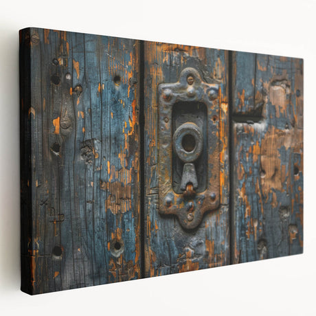 Large art depicting modern architecture in muted gray tones on a stretched canvas, suitable for kitchen wall art.