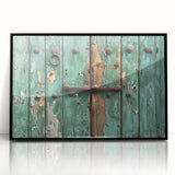 Large abstract wall art featuring geometric shapes in black and white, framed in black acrylic.