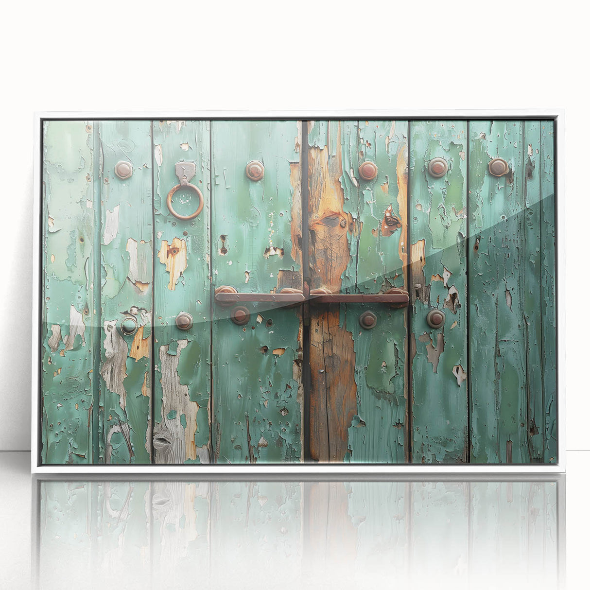 Large art print of a mid-century modernist architecture design in acrylic, framed, ideal for modern art wall decor.