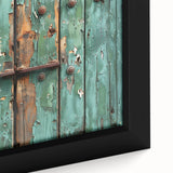 Close-up of black wall art featuring colorful textured abstract design on a large framed canvas, ideal for living room decor.
