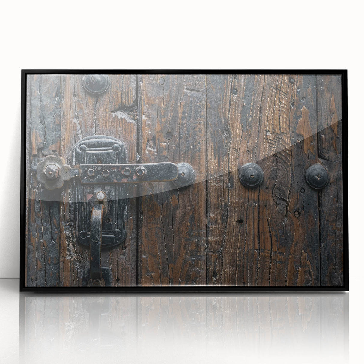Large abstract wall art in black and white, mid-century modernist style, framed acrylic, ideal for modern art wall decor.