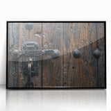 Large abstract wall art in black and white, mid-century modernist style, framed acrylic, ideal for modern art wall decor.