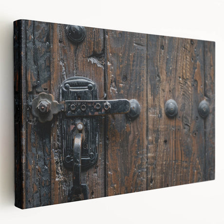 Large stretched canvas featuring a detailed architectural design in monochrome, ideal for kitchen wall art.