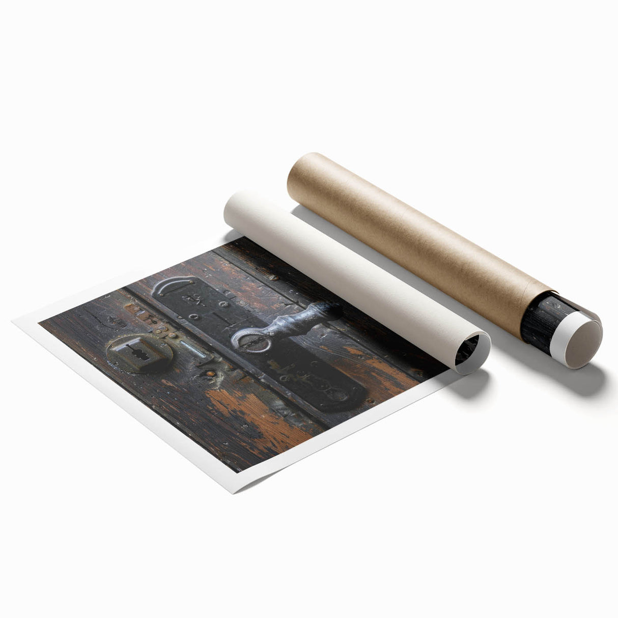 Extra large rolled print featuring a detailed floral design in soft pastel hues.