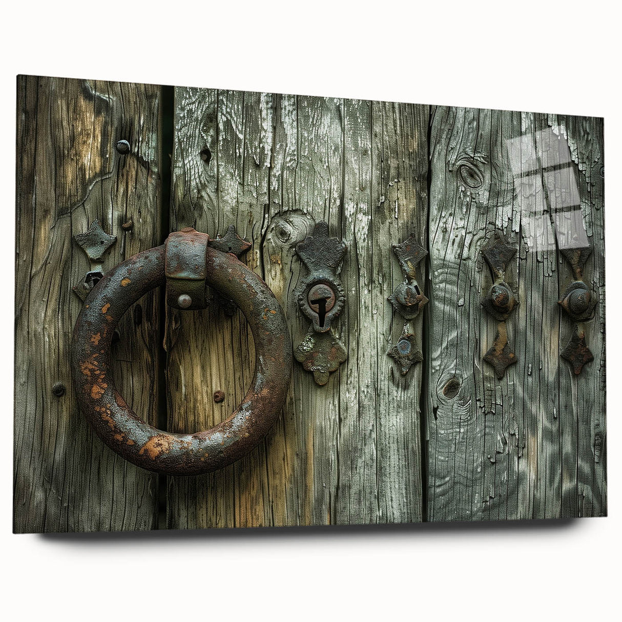 Large abstract acrylic print in gray and white tones, ideal for bedroom or dining room wall art.