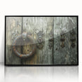 Large abstract wall art in black and white, framed in acrylic, suitable for modern living room decor.