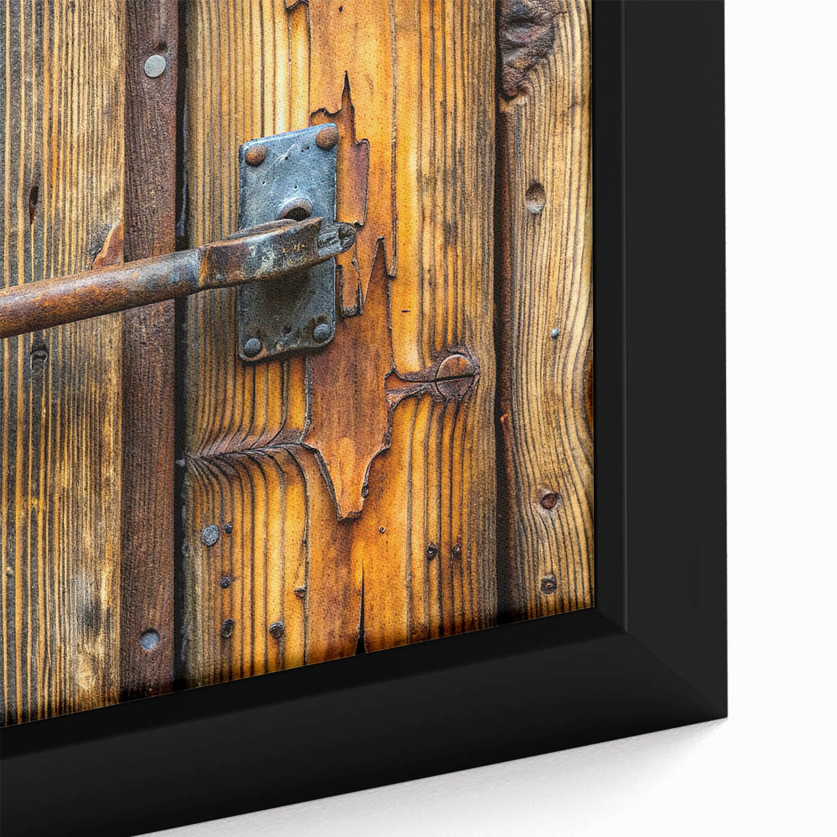Close-up of textured black wall art with vibrant colorful accents on a large framed canvas, ideal for living room decor.