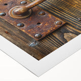 Art deco poster featuring geometric patterns and metallic colors on rolled canvas, suitable for dining room decor.