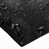 Close-up of a large art depicting a black and white landscape on stretched canvas, suitable for bedroom wall decor.