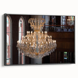 Black and white vintage poster art of landscape, framed canvas, ideal for bedroom decor.