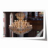 Extra large rolled print featuring a detailed floral design in muted earth tones, ideal for dining room or bathroom wall art.