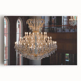 Large black and white architectural sketch on stretched canvas, suitable for kitchen wall art.