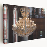 Large canvas featuring a detailed architectural design in muted gray tones, ideal for kitchen wall decor.