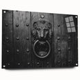 Large abstract wall art in muted gray and blue tones on acrylic glass, ideal for modern bedroom or dining room ambiance.