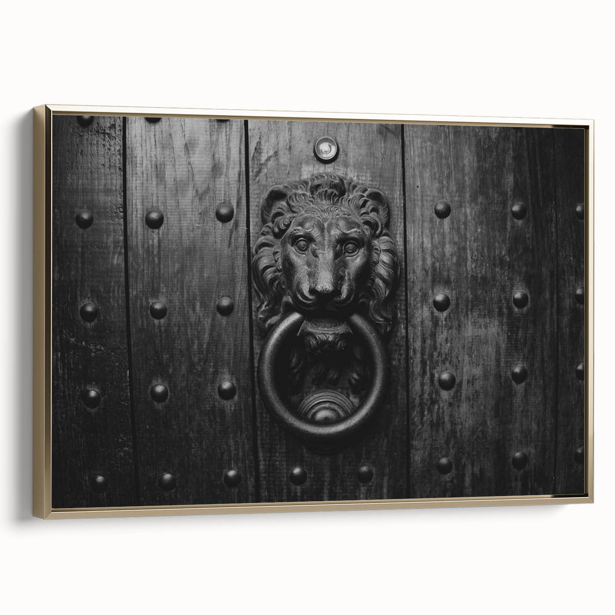 Framed canvas featuring a vintage landscape painting with colorful art on black background, suitable for living room decor.