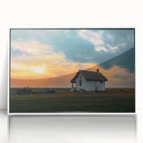 Art deco poster featuring geometric shapes and pastel colors on a white acrylic frame, ideal for nursery wall decor.