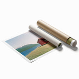 Extra large rolled print of a floral art design, featuring muted pastel colors, ideal for classy bathroom wall art.