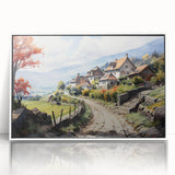 Art deco style poster featuring geometric patterns and soft pink and beige tones on a framed acrylic.