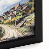 Extra large black wall art featuring a textured, colorful abstract design on framed canvas, ideal for living room decor.