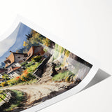 Extra large wall art featuring line art flowers in black and white, printed on rolled canvas.