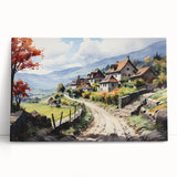 Black and white stretched canvas featuring a minimalist architecture design, ideal for kitchen wall art.