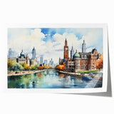 Extra large rolled print of a minimalist floral design in soft pastel shades, suitable for art wall dining room or bathroom.