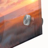 Large abstract wall art depicting mid-century modernist architecture in muted earth tones, acrylic print.