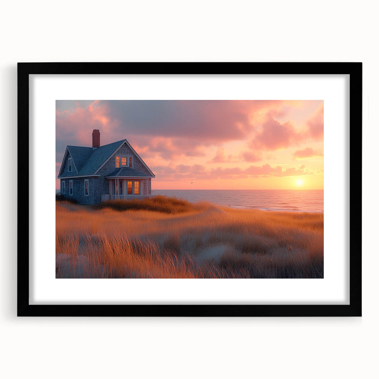 Extra large abstract art print featuring vibrant, colorful textured designs on a black framed canvas.