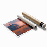 Extra large rolled print featuring a floral design in pastel shades, ideal for classy bathroom wall art.