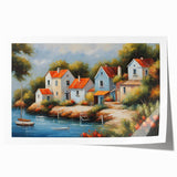 Extra large rolled print of a floral design with vibrant green and pink tones, ideal for dining room wall art.