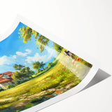 Extra large wall art featuring line art flowers in black and white on a rolled print, suitable for large living room decor.