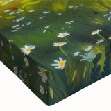 Black and white landscape art painting on stretched canvas, featuring a detailed architectural design.