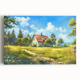 Black and white large art print of architectural house designs on stretched canvas, ideal for kitchen wall art or bedroom.