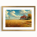 Extra large abstract art print featuring textured design in earthy tones, framed in gold, ideal for living room decor.