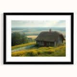Extra large abstract art print featuring colorful, textured design on canvas, framed in black, ideal for living room decor.