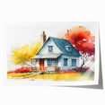 Extra large rolled print of a minimalist floral design in muted tones, ideal for dining room or bathroom wall decor.