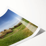 Extra large wall art featuring line art flowers in black and white on a rolled canvas, suitable for large living room walls.